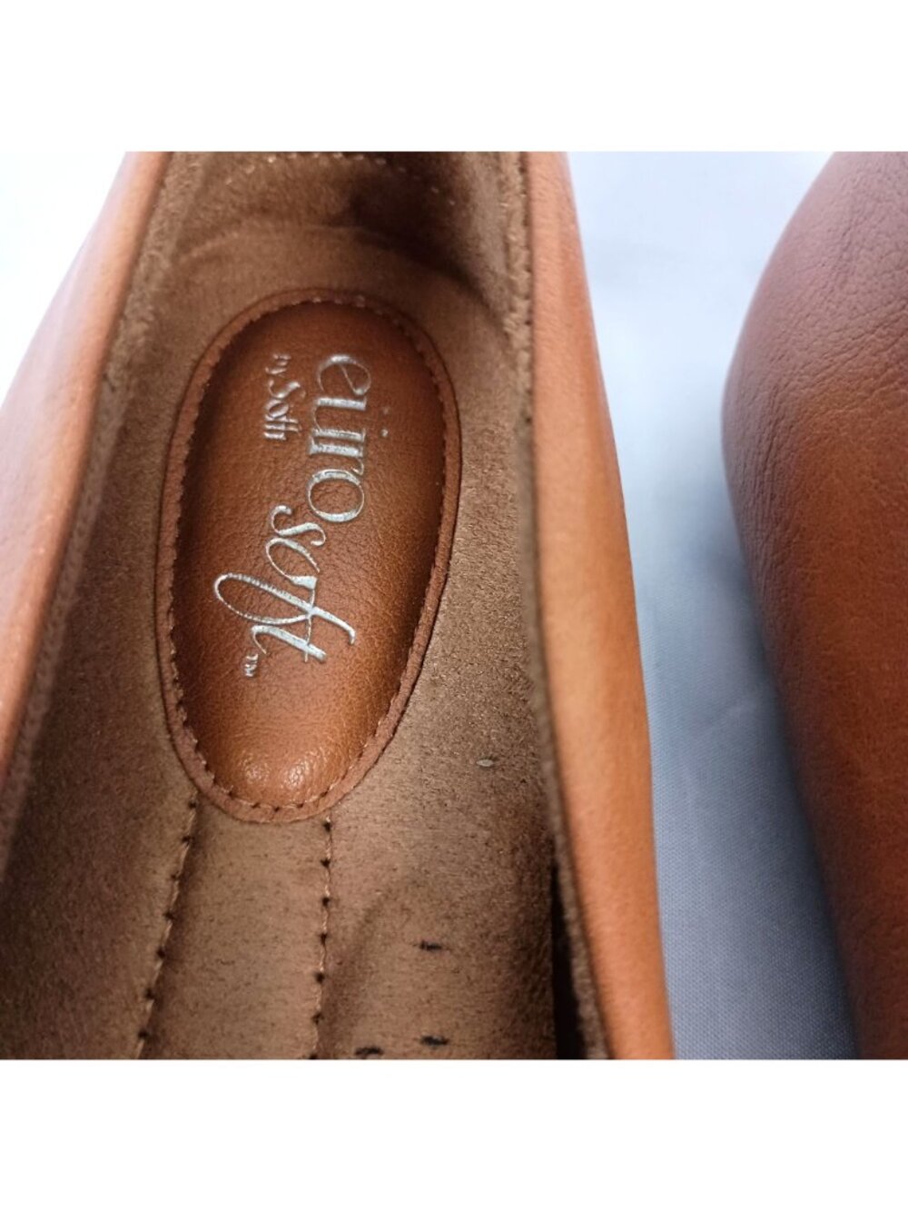 Eurosoft by Sofft Shainna Flats Cognac Ballet Crisscross Comfort Shoes 8 NWOB - Picture 11 of 11